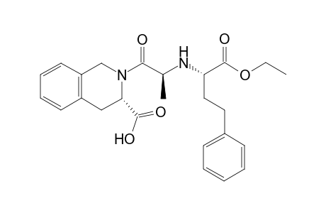 (3S)-2-[(2S)-2-[[(1S)-1-carbethoxy-3-phenyl-propyl]amino]propanoyl]-3,4-dihydro-1H-isoquinoline-3-carboxylic acid