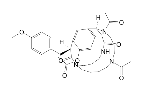 1,6,10,22-Tetraazatricyclo[9.7.6.1(12,16)]pentacosa-12,14,16(25)-triene -18,23-dione, 6,10-diacetyl-15-(acetyloxy)-17-[(4-methoxyphenyl)methyl]-, [11S-(11R*,17R*)]-