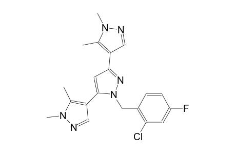 1'-(2-chloro-4-fluorobenzyl)-1,1'',5,5''-tetramethyl-1H,1'H,1''H-4,3':5',4''-terpyrazole