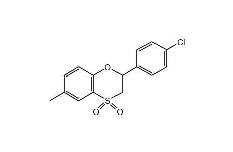 2-(p-CHLOROPHENYL)-6-METHYL-1,4-BENZOXATHIAN, 4,4-DIOXIDE