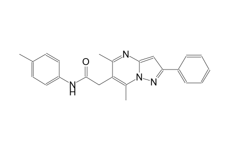 pyrazolo[1,5-a]pyrimidine-6-acetamide, 5,7-dimethyl-N-(4-methylphenyl)-2-phenyl-