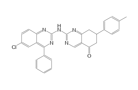2-[(6-chloro-4-phenyl-2-quinazolinyl)amino]-7-(4-methylphenyl)-7,8-dihydro-5(6H)-quinazolinone