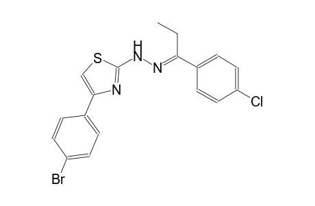 1-propanone, 1-(4-chlorophenyl)-, [4-(4-bromophenyl)-2-thiazolyl]hydrazone, (1E)-