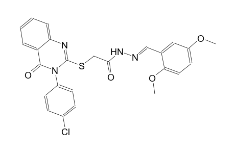 2-{[3-(4-chlorophenyl)-4-oxo-3,4-dihydro-2-quinazolinyl]sulfanyl}-N'-[(E)-(2,5-dimethoxyphenyl)methylidene]acetohydrazide