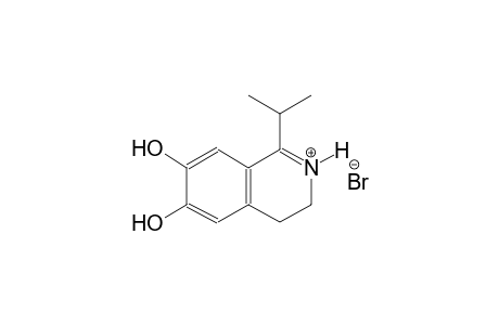 isoquinolinium, 3,4-dihydro-6,7-dihydroxy-1-(1-methylethyl)-, bromide