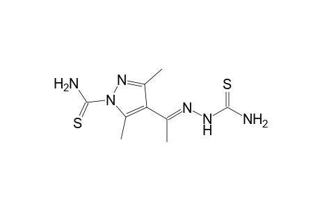 3,5-Dimethyl-4-[(E)-C-methyl-N-thioureido-carbonimidoyl]pyrazole-1-carbothioamide