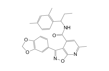 3-(1,3-benzodioxol-5-yl)-N-[1-(2,4-dimethylphenyl)propyl]-6-methylisoxazolo[5,4-b]pyridine-4-carboxamide