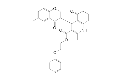 3-quinolinecarboxylic acid, 1,4,5,6,7,8-hexahydro-2-methyl-4-(6-methyl-4-oxo-4H-1-benzopyran-3-yl)-5-oxo-, 2-phenoxyethyl ester