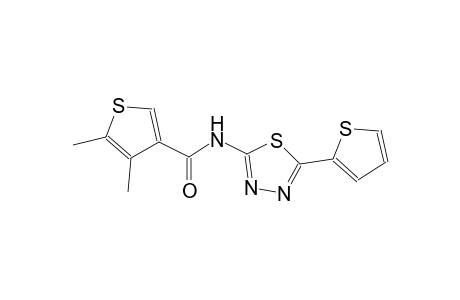 4,5-dimethyl-N-[5-(2-thienyl)-1,3,4-thiadiazol-2-yl]-3-thiophenecarboxamide