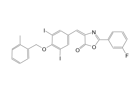 (4E)-4-{3,5-diiodo-4-[(2-methylbenzyl)oxy]benzylidene}-2-(3-fluorophenyl)-1,3-oxazol-5(4H)-one