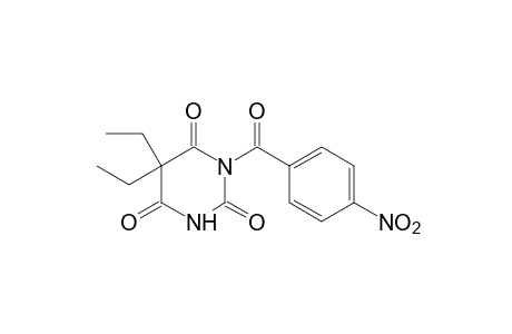 5,5-diethyl-1-(p-nitrobenzoyl)barbituric acid