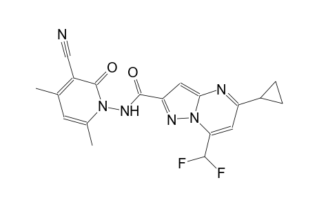N-(3-cyano-4,6-dimethyl-2-oxo-1(2H)-pyridinyl)-5-cyclopropyl-7-(difluoromethyl)pyrazolo[1,5-a]pyrimidine-2-carboxamide