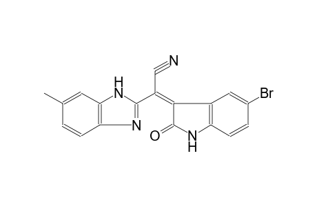 (2Z)-(5-bromo-2-oxo-1,2-dihydro-3H-indol-3-ylidene)(6-methyl-1H-benzimidazol-2-yl)ethanenitrile