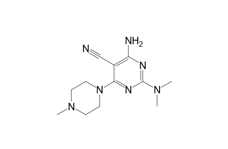 4-Amino-2-(dimethylamino)-6-(4-methyl-1-piperazinyl)-5-pyrimidinecarbonitrile