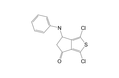 6-ANILINO-1,3-DICHLORO-5,6-DIHYDRO-4H-CYCLOPENTA-[C]-THIOPHEN-4-ONE