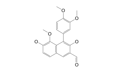 VITROFOLAL-B;1-(3,4-DIMETHOXYPHENYL)-2,7-DIHYDROXY-8-METHOXYNAPHTHALENE-3-CARBALDEHYDE