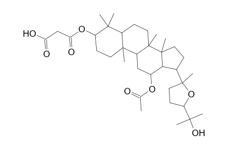 3-((12-(Acetyloxy)-17-[5-(1-hydroxy-1-methylethyl)-2-methyltetrahydro-2-furanyl]-4,4,8,10,14-pentamethylgonan-3-yl)oxy)-3-oxopropanoic acid