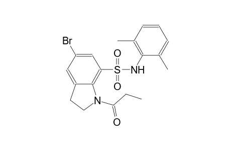 1H-indole-7-sulfonamide, 5-bromo-N-(2,6-dimethylphenyl)-2,3-dihydro-1-(1-oxopropyl)-