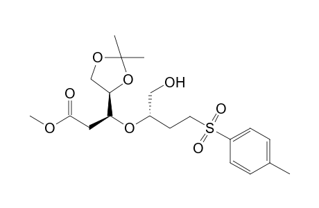 Methyl (3S)-3-[4(R)-2,2-Dimethyl[1,3]dioxolan-4-yl]-3-[(1(S)-(hydroxymethyl)-3-(tolyl-4-sulfonyl)pyopoxy]propionate