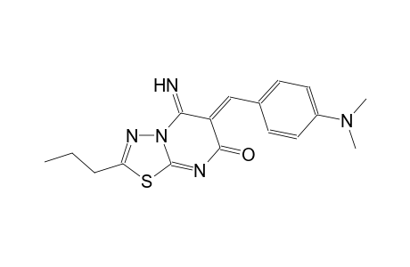 7H-[1,3,4]thiadiazolo[3,2-a]pyrimidin-7-one, 6-[[4-(dimethylamino)phenyl]methylene]-5,6-dihydro-5-imino-2-propyl-, (6Z)-