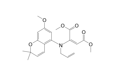2-Butenedioic acid, 2-[(7-methoxy-2,2-dimethyl-2H-1-benzopyran-5-yl)-2-propenylamino]-, dimethyl ester