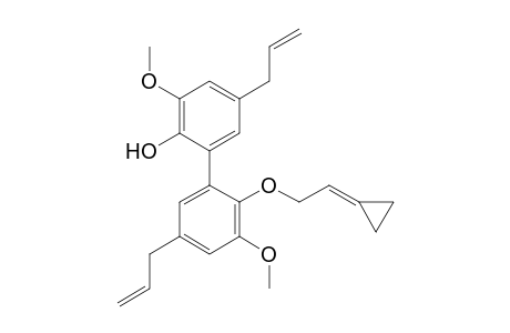 2-(2-Cyclopropylideneethoxy)-3,3'-dimethoxy-5,5'-di(2-propenyl)-2'-hydroxybiphenyl