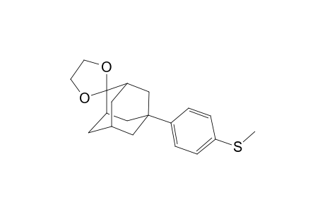 5-(4-(methylthio)phenyl)spiro[adamantane-2,2'-[1,3]dioxolane]