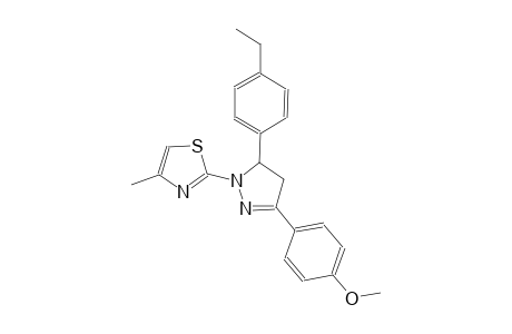 thiazole, 2-[5-(4-ethylphenyl)-4,5-dihydro-3-(4-methoxyphenyl)-1H-pyrazol-1-yl]-4-methyl-