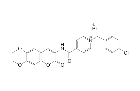 1-(4-Chlorobenzyl)-4-(6,7-dimethoxy-2-oxo-2H-chromen-3-ylcarbamoyl)pyridinium bromide