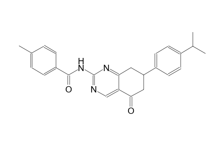 N-[7-(4-isopropylphenyl)-5-oxo-5,6,7,8-tetrahydro-2-quinazolinyl]-4-methylbenzamide