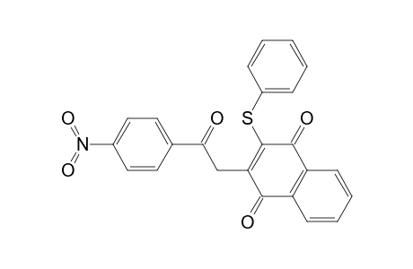 1,4-Naphthalenedione, 2-[2-(4-nitrophenyl)-2-oxoethyl]-3-(phenylthio)-