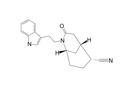 (1RS,5SR,6SR)-2-[2-(3-INDOLYL)-ETHYL]-3-OXO-2-AZABICLO-[3.3.1]-NONANE-6-CARBONITRILE