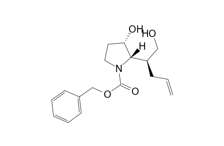 (2S,3S)-3-hydroxy-2-[(1S)-1-methylolbut-3-enyl]pyrrolidine-1-carboxylic acid benzyl ester