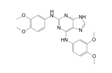 9H-purine-2,6-diamine, N~2~,N~6~-bis(3,4-dimethoxyphenyl)-