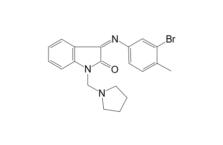 Indol-2-one, 3-(3-bromo-4-methylphenylimino)-1-pyrrolidin-1-ylmethyl-1,3-dihydro-