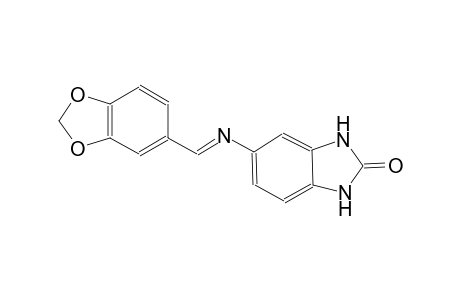 5-{[(E)-1,3-benzodioxol-5-ylmethylidene]amino}-1,3-dihydro-2H-benzimidazol-2-one