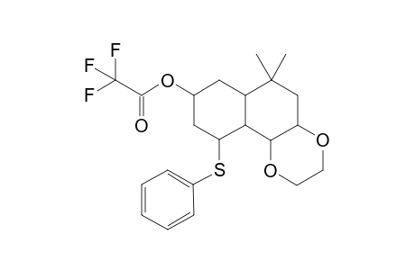 (+-)-4,4-dimethyl-8-phenylsulfanyl-6.XI.-trifluoroacetoxy-(4ar,8at)-octahydronaphthalen-1-one ethane-1,2-diyl acetal