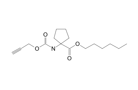 1-Aminocyclopentanecarboxylic acid, N-propargyloxycarbonyl-, hexyl ester