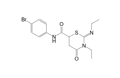 (2Z)-N-(4-bromophenyl)-3-ethyl-2-[(Z)-ethylimino]-4-oxotetrahydro-2H-1,3-thiazine-6-carboxamide