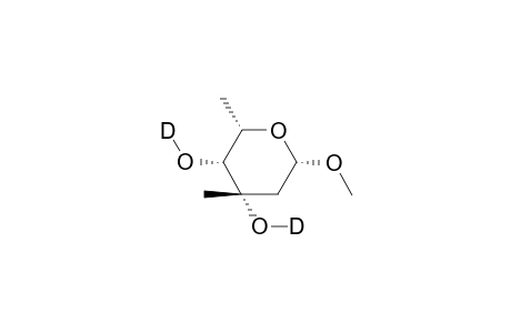 Methyl .alpha.-3-O,4-O-dideuterio-axenoside
