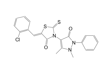 (5Z)-5-(2-chlorobenzylidene)-3-(1,5-dimethyl-3-oxo-2-phenyl-2,3-dihydro-1H-pyrazol-4-yl)-2-thioxo-1,3-thiazolidin-4-one