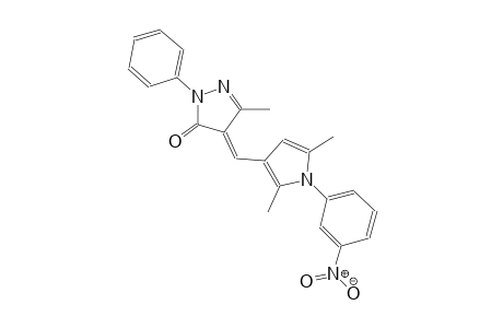 (4E)-4-{[2,5-dimethyl-1-(3-nitrophenyl)-1H-pyrrol-3-yl]methylene}-5-methyl-2-phenyl-2,4-dihydro-3H-pyrazol-3-one