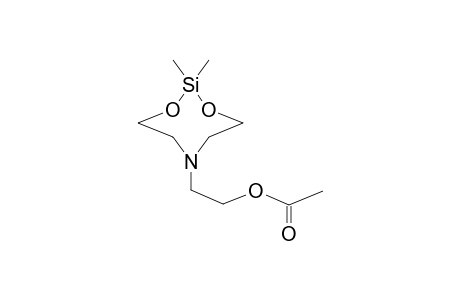 2,2-DIMETHYL-6-(2-ACETOXYETHYL)-1,3-DIOXA-2-AZA-2-SILACYCLOOCTANE