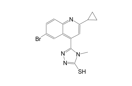 5-(6-bromo-2-cyclopropyl-4-quinolinyl)-4-methyl-4H-1,2,4-triazole-3-thiol
