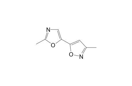 2-methyl-5-(3-methyl-1,2-oxazol-5-yl)-1,3-oxazole