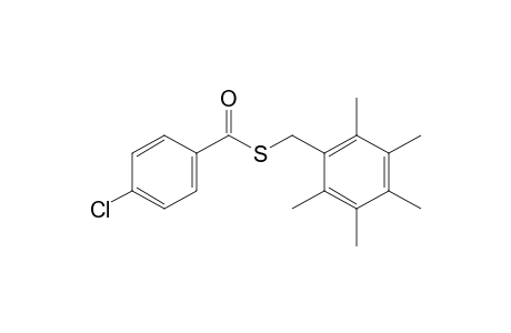 p-chlorothiobenzoic acid, S-(2,3,4,5,6-pentamethylbentyl)ester