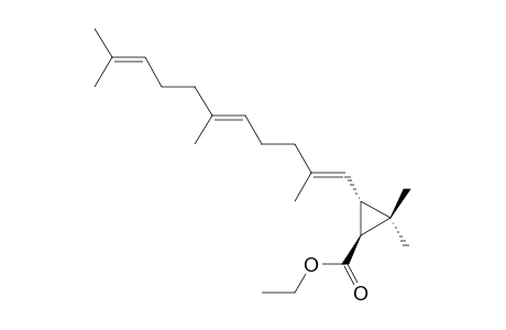 (1S,3S)-2,2-dimethyl-3-[(1E,5E)-2,6,10-trimethylundeca-1,5,9-trienyl]cyclopropane-1-carboxylic acid ethyl ester