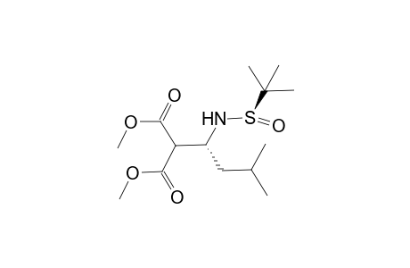Dimethyl [(1R)-1-{[(R)-(tert-Butyl)sulfinyl]amino}-3-methylbutyl]propanedioate