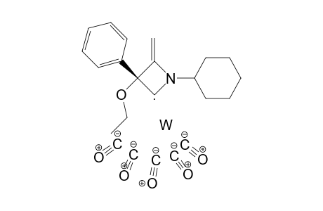 Pentacarbonyl(1-cyclohexyl-3-ethoxy-4-methylen-3(S)-phenyl-2-azetidinyliden)tungsten(0)