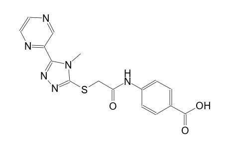 4-[({[4-methyl-5-(2-pyrazinyl)-4H-1,2,4-triazol-3-yl]sulfanyl}acetyl)amino]benzoic acid